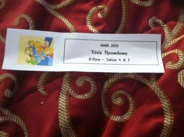 AMIA TRIVIA THROWDOWN. Seriously. If you don't go to this? I'm not sure you believe in fun.